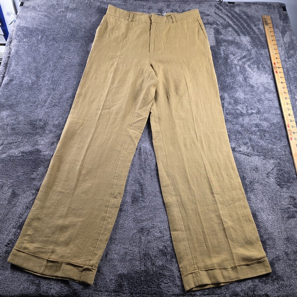Polo Ralph Lauren Linen Relaxed Straight Pants Womens 8‎ Beach Cottage Chic